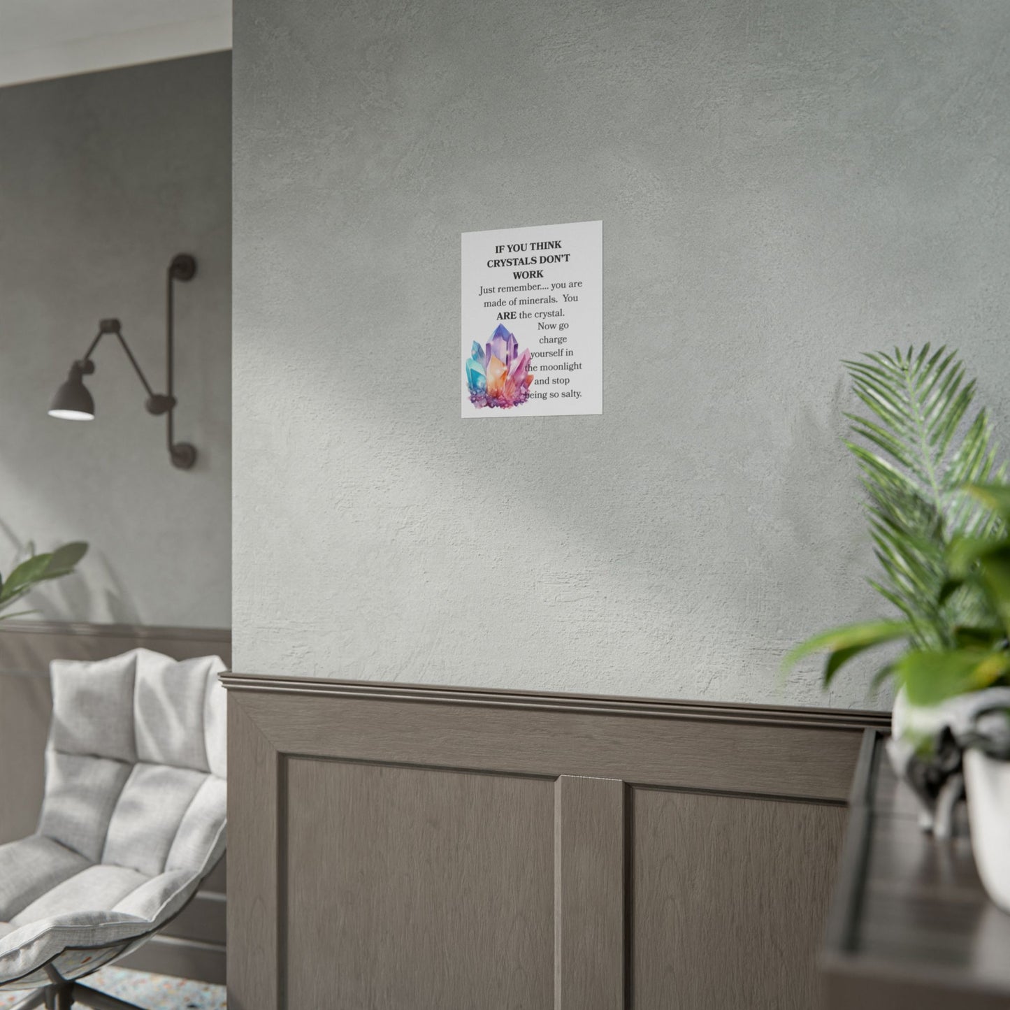 Crystal-Themed Wall Art Posters, Motivational Home Decor, Self-Care Gift, Boho Decor, Inspirational Wall Art