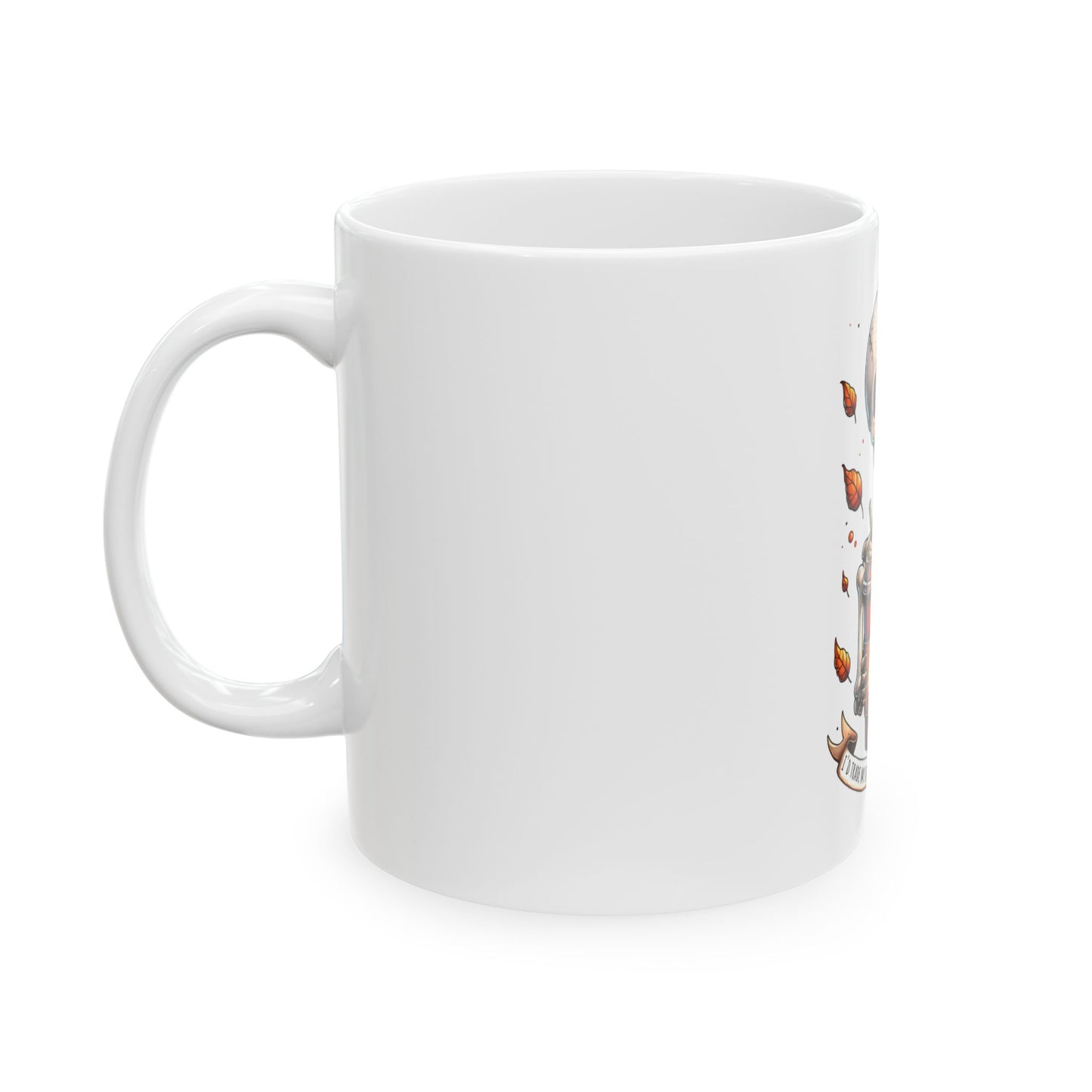 Halloween Skeleton Pumpkin Spice Ceramic Mug