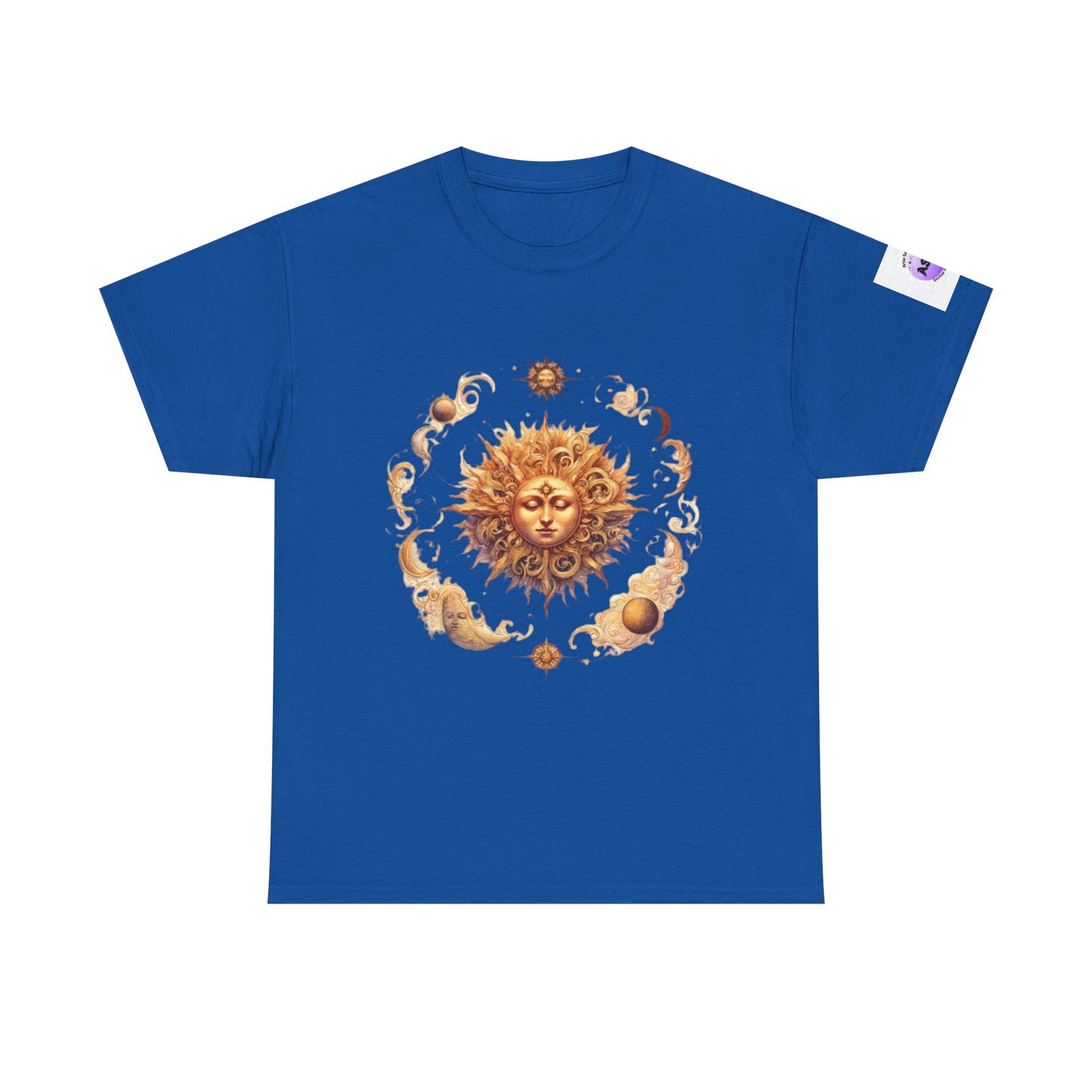 Celestial Sun Graphic Tee | Unisex Heavy Cotton T-Shirt, Astrology Gift, Casual Wear, Summer Outfit, Music Festival Top
