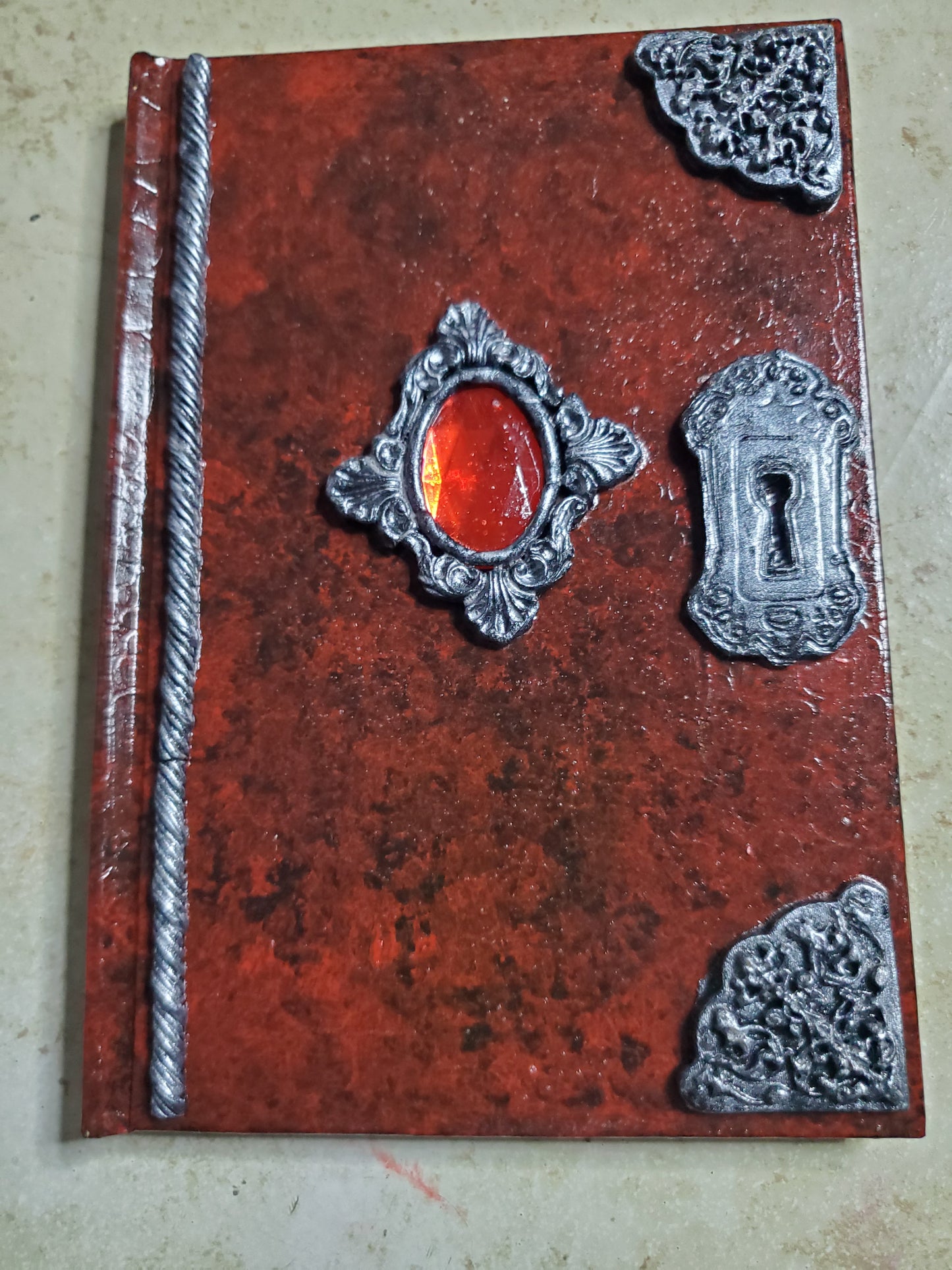 Hand painted jeweled journal
