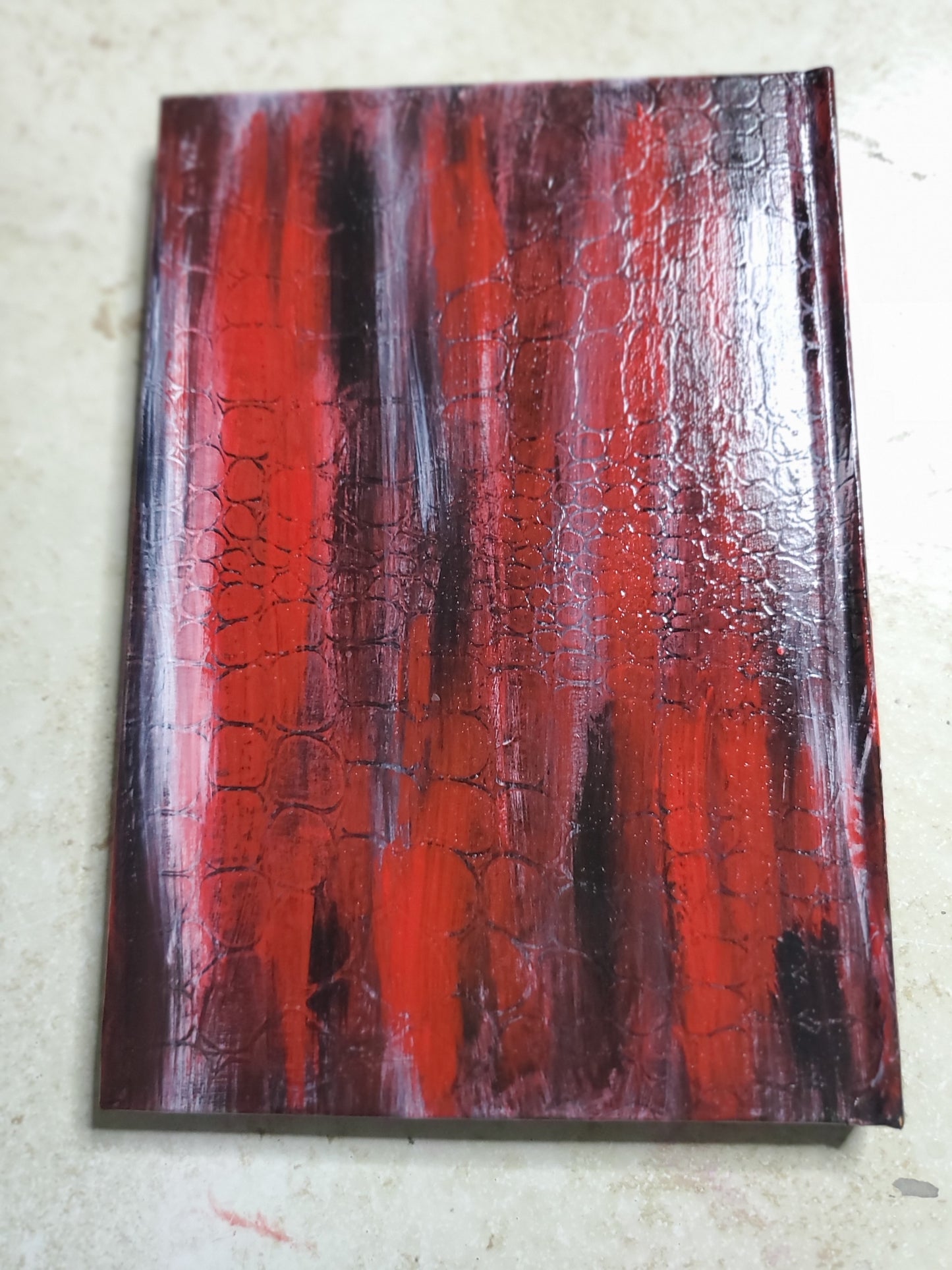Hand painted flying raven journal