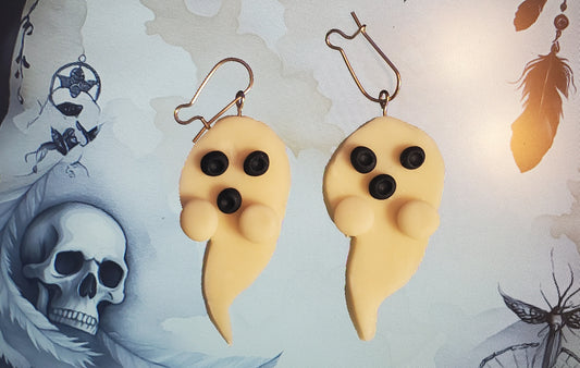 Glowing ghost earrings