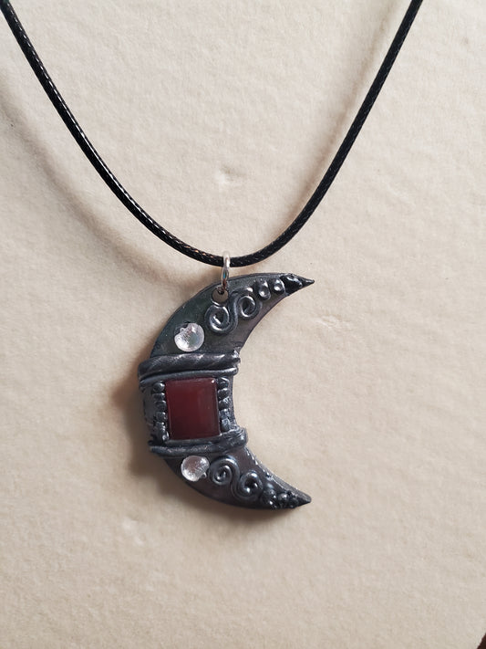 Red Jasper Moon necklace