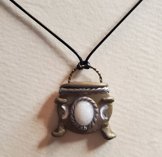 Milky Quartz Cauldron Necklace
