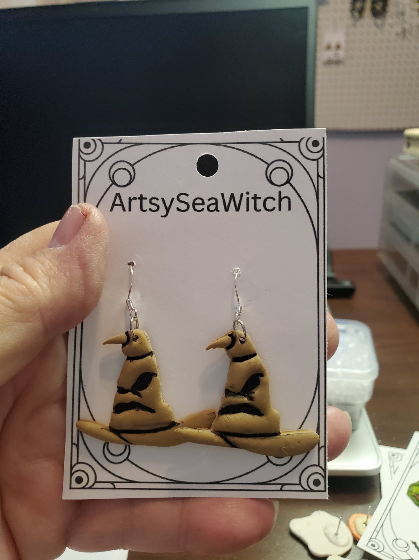 Harry Potter sorting hat earrings
