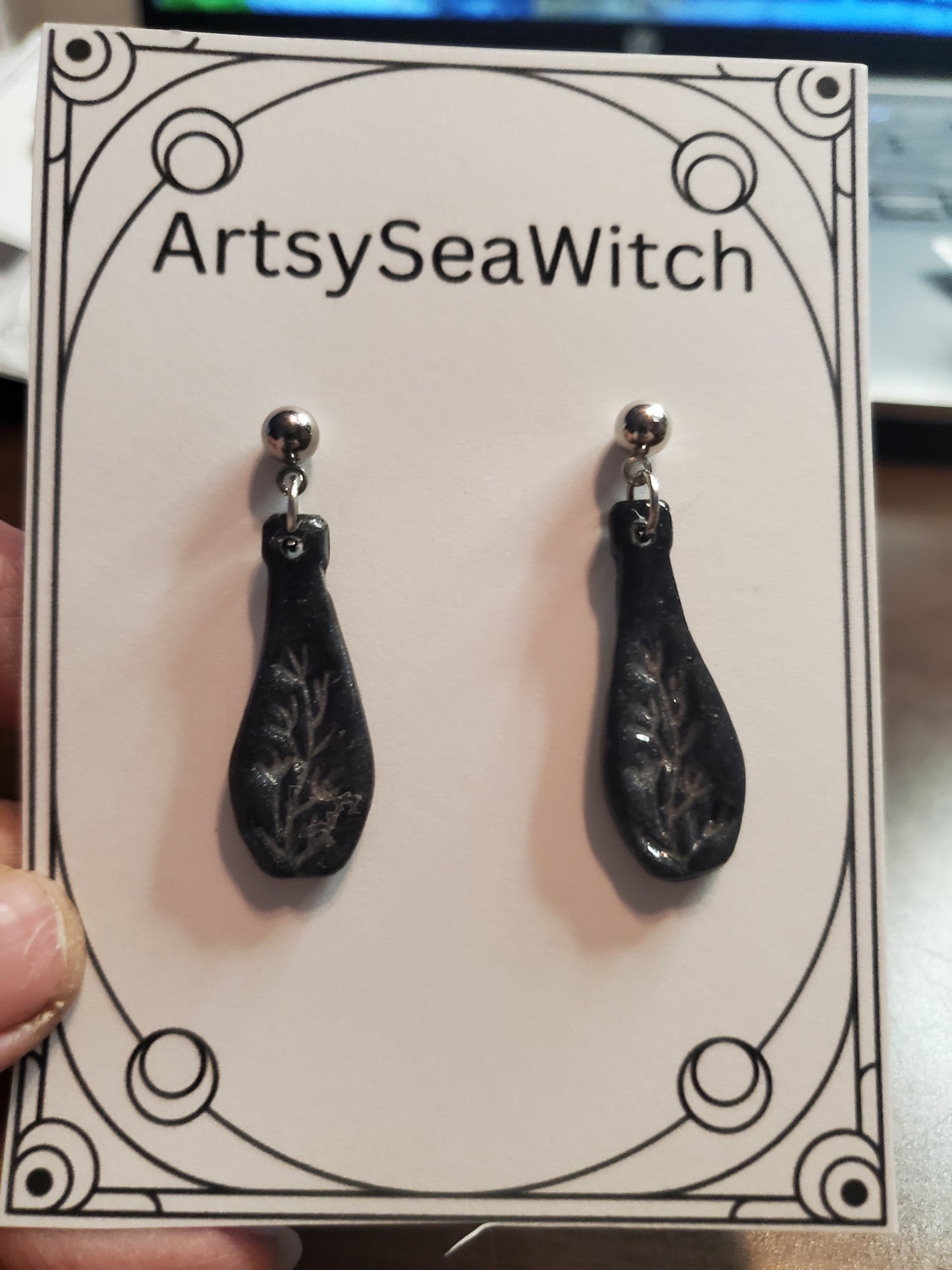 Potion bottle earrings