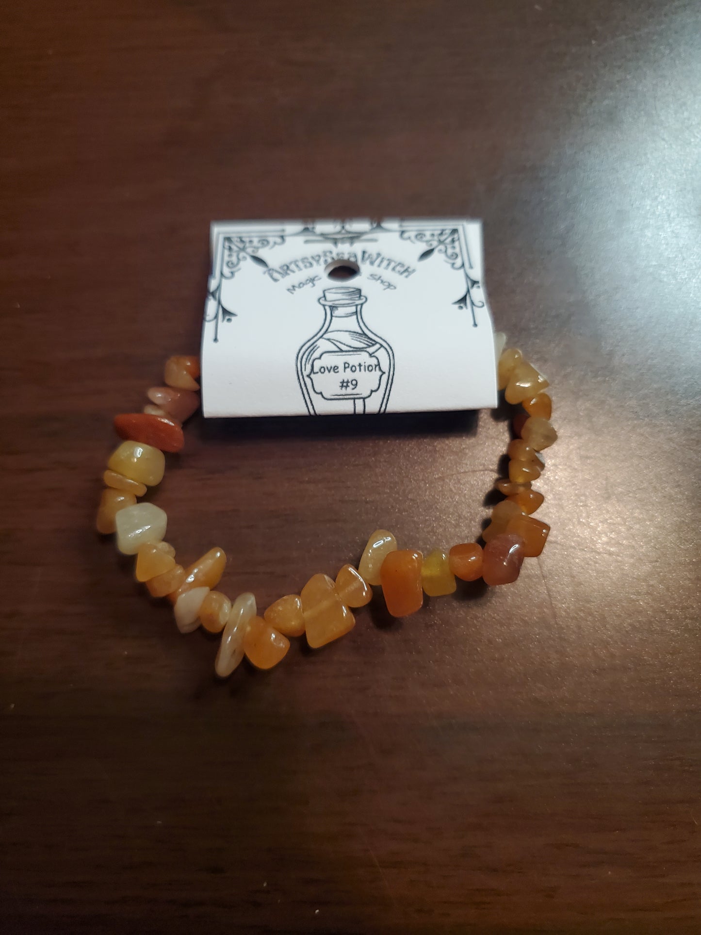 Carnelian Chip Stretch Bracelet