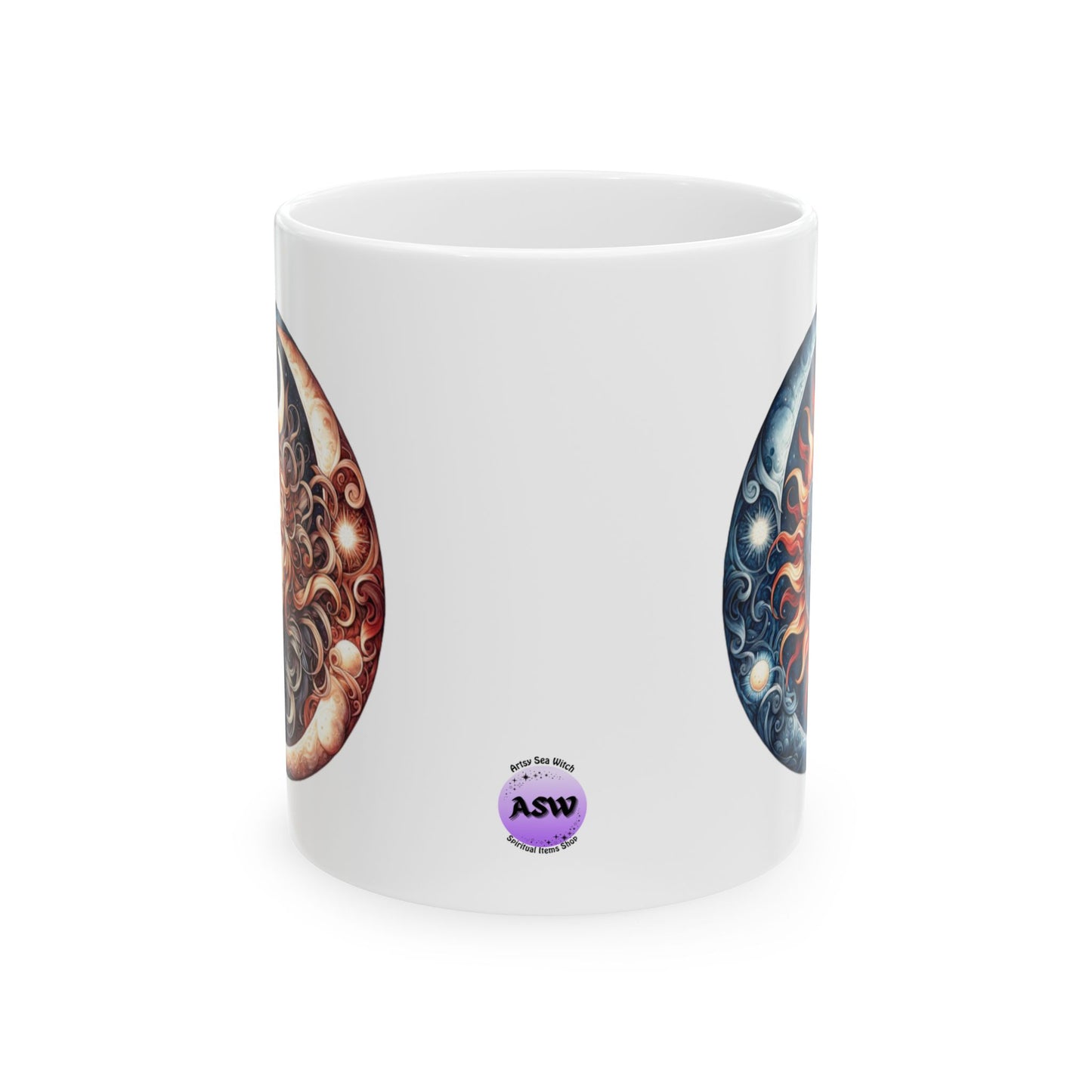 Celestial Vibrant Ceramic Mug - Artful Coffee Cup for Home & Office, Perfect Gift for Coffee Lovers, Unique Kitchen Decor, Tea Mug, Handmade Art