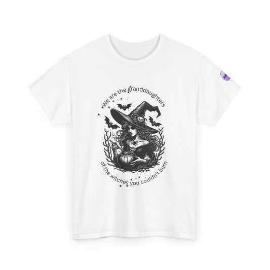 Witchy Unisex Heavy Cotton Tee - Spooky Vibes for Halloween, Gift for Witches, Casual Wear, Graphic Tee, Witch Aesthetic Shirt