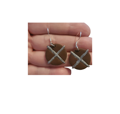 Handmade Ailm Earrings – Ogham Symbol Jewelry for Celtic & Spiritual Style