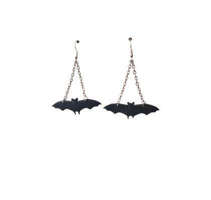 Handmade Halloween Bat Dangle Earrings – Gothic & Halloween Inspired Jewelry