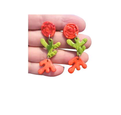 Handmade Coral Reef Earrings – Ocean Inspired Jewelry for Beach & Nature Lovers