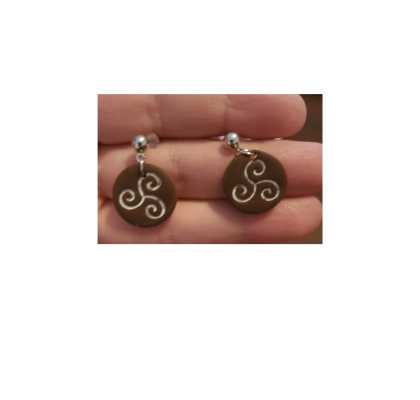 Handmade Triple Spiral Earrings – Celtic Symbol Jewelry for Spiritual & Boho Style