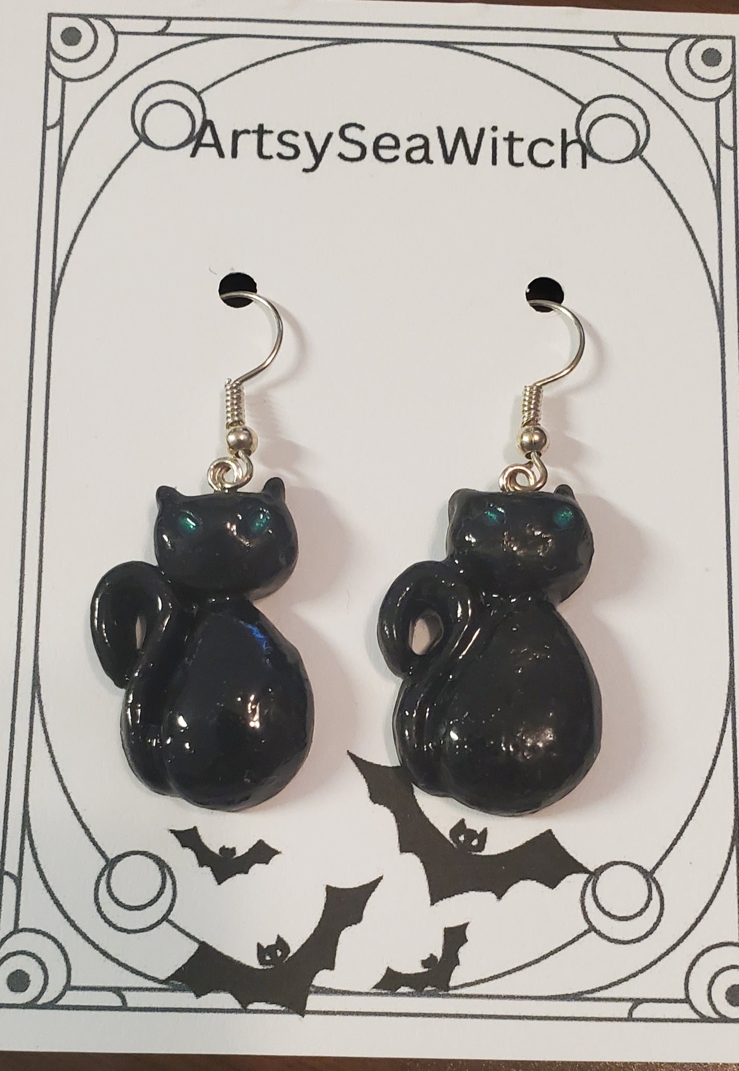 Magical Black Cat earrings