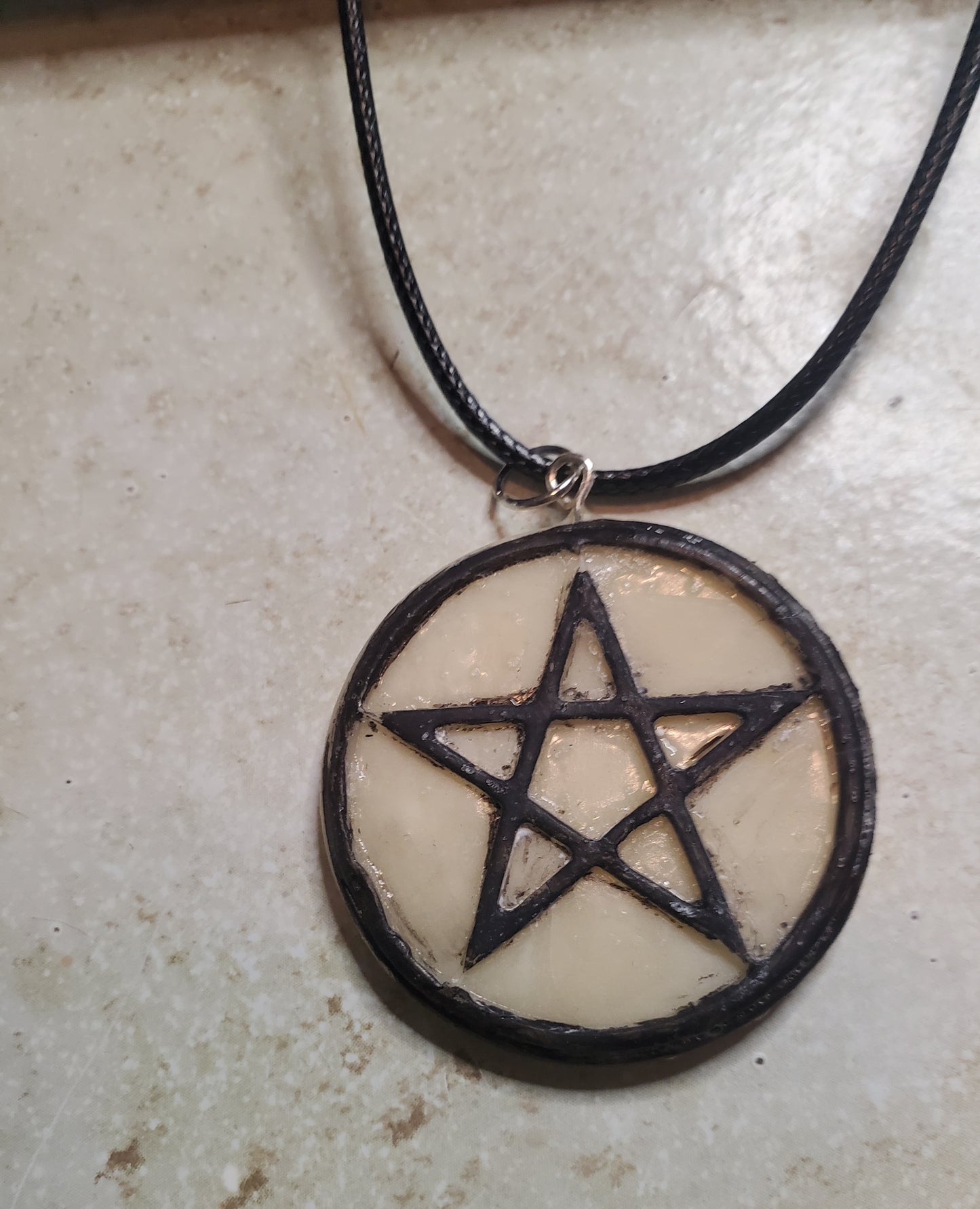 Glow in the Dark Pentagram necklace