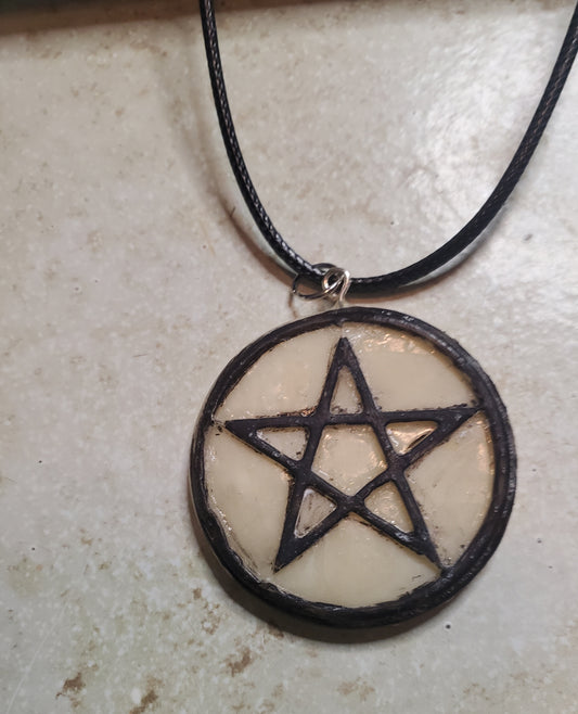 Glow in the Dark Pentagram necklace