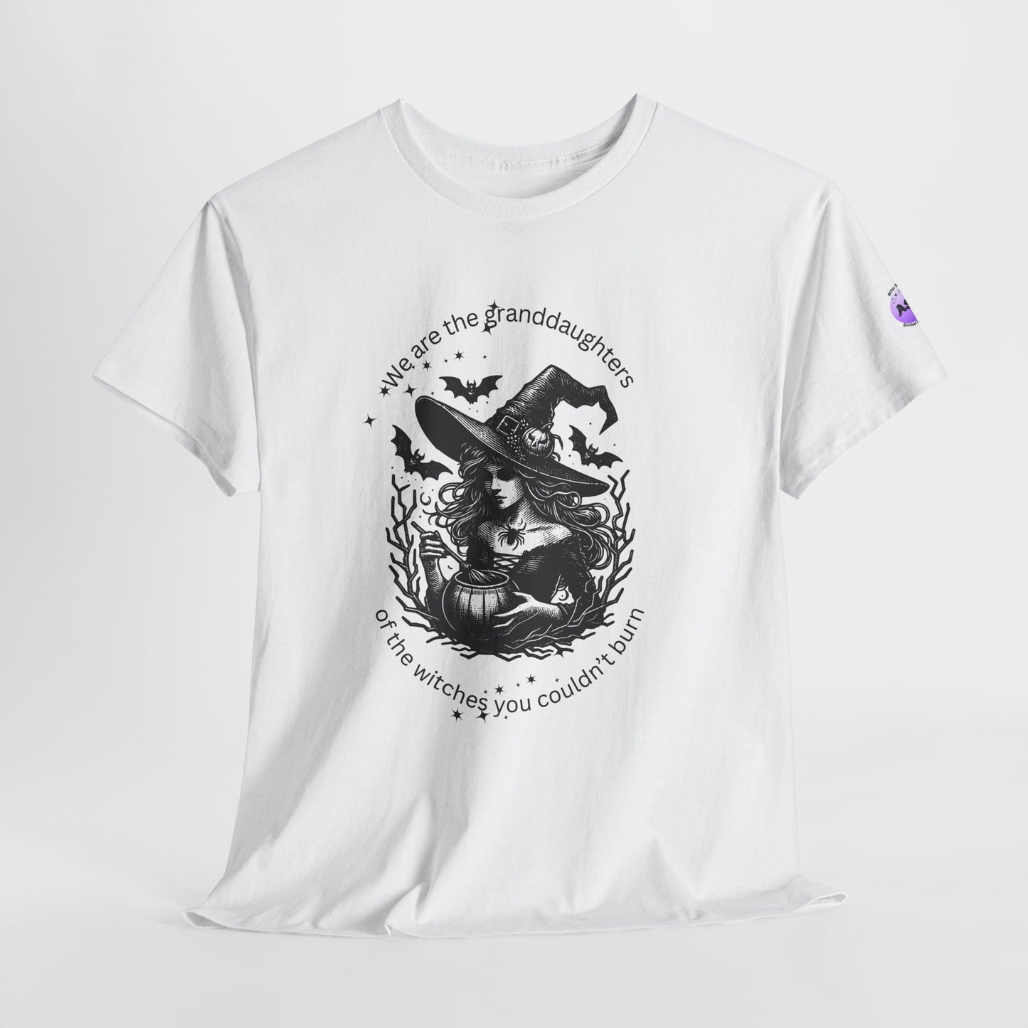 Witchy Unisex Heavy Cotton Tee - Spooky Vibes for Halloween, Gift for Witches, Casual Wear, Graphic Tee, Witch Aesthetic Shirt