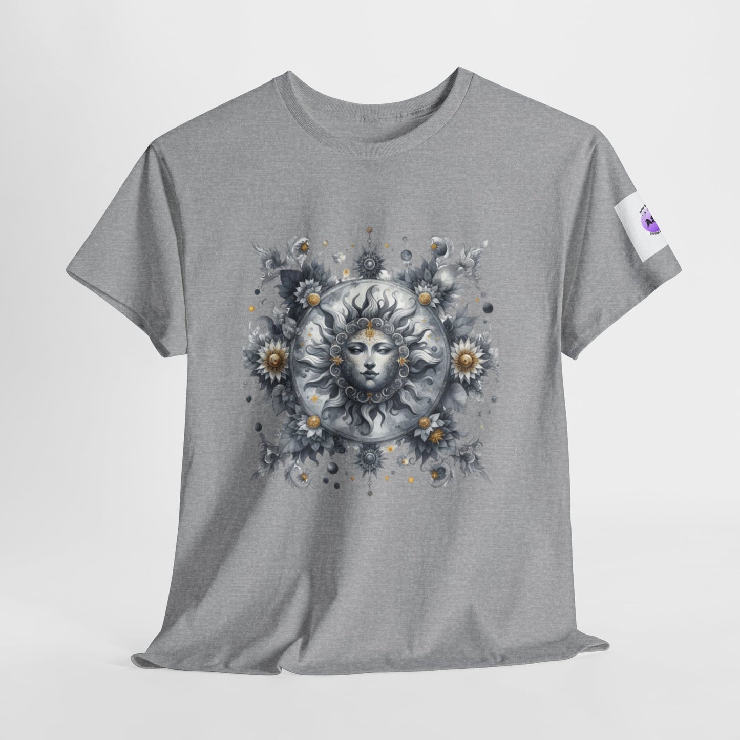 Bohemian Sun Graphic Tee, Unisex Heavy Cotton Tee, Summer Fashion, Festival Outfit, Unique Gift, Trendy Streetwear