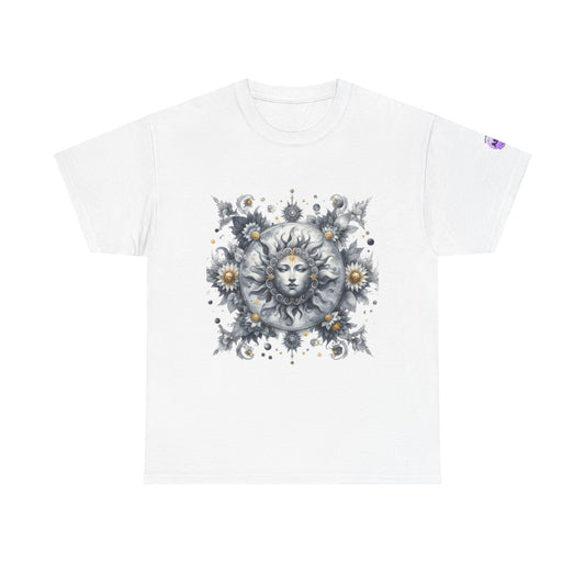 Bohemian Sun Graphic Tee, Unisex Heavy Cotton Tee, Summer Fashion, Festival Outfit, Unique Gift, Trendy Streetwear