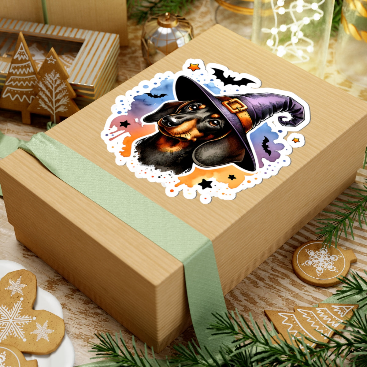 Dachshund Stickers, Halloween Stickers, Witchy stickers,