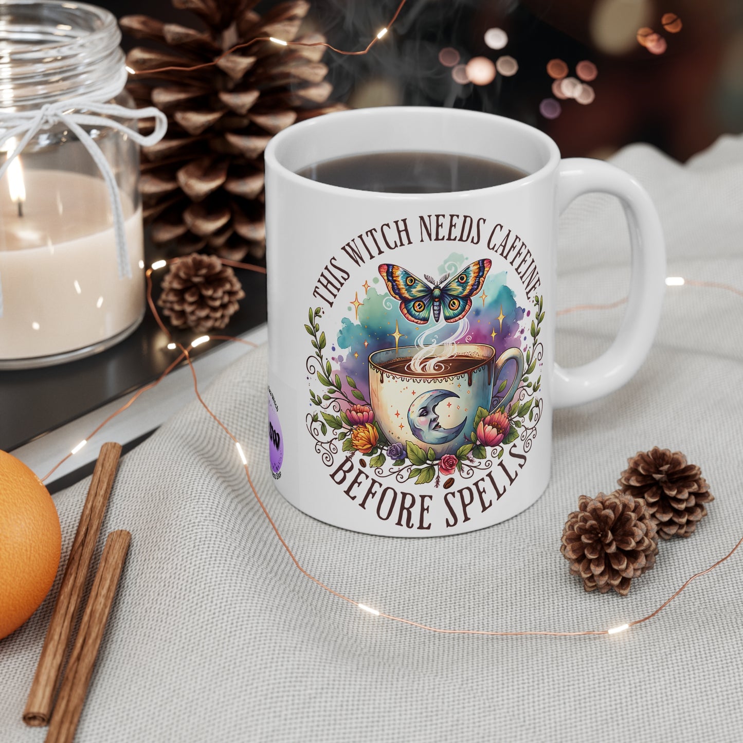 Witchy Coffee Mug - This Witch Needs Caffeine Before Spells, Gift for Witches, Caffeine Lover, Magical Drinkware, Halloween Decor