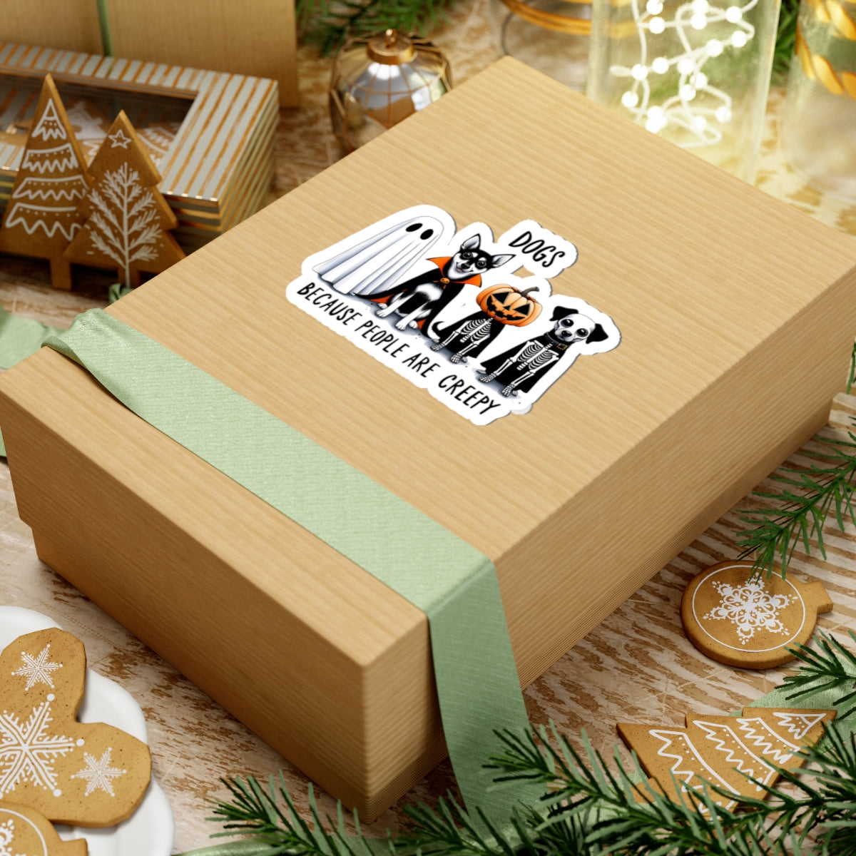 Cute Dog-Themed Halloween Stickers, Perfect for Laptop Decor, Planner Accents, Gifts for Dog Lovers, Trick-or-Treat Decoration