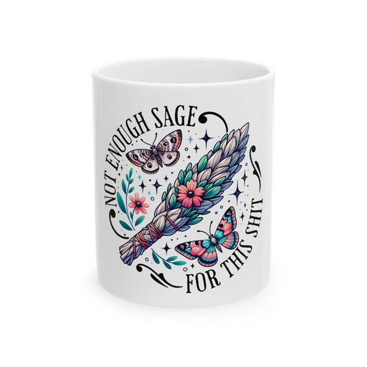 Sage and Butterfly Ceramic Mug