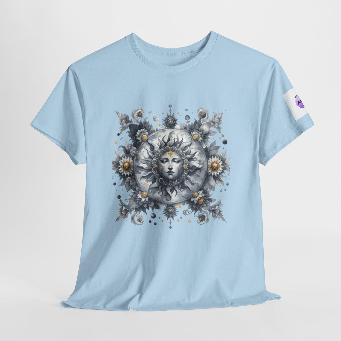 Bohemian Sun Graphic Tee, Unisex Heavy Cotton Tee, Summer Fashion, Festival Outfit, Unique Gift, Trendy Streetwear