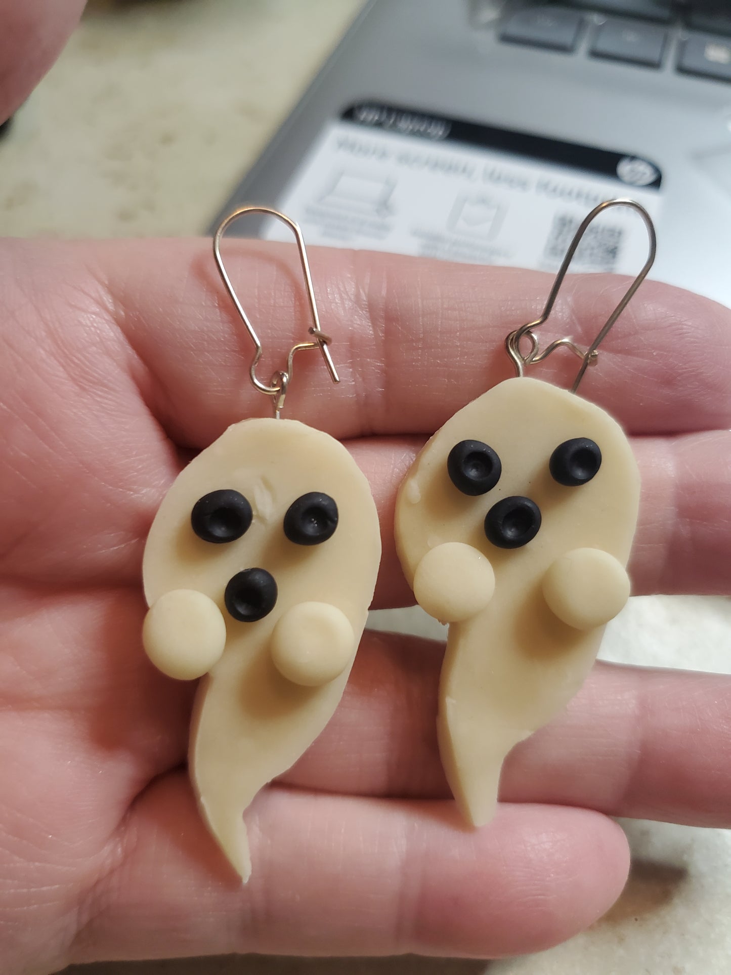 Glowing ghost earrings