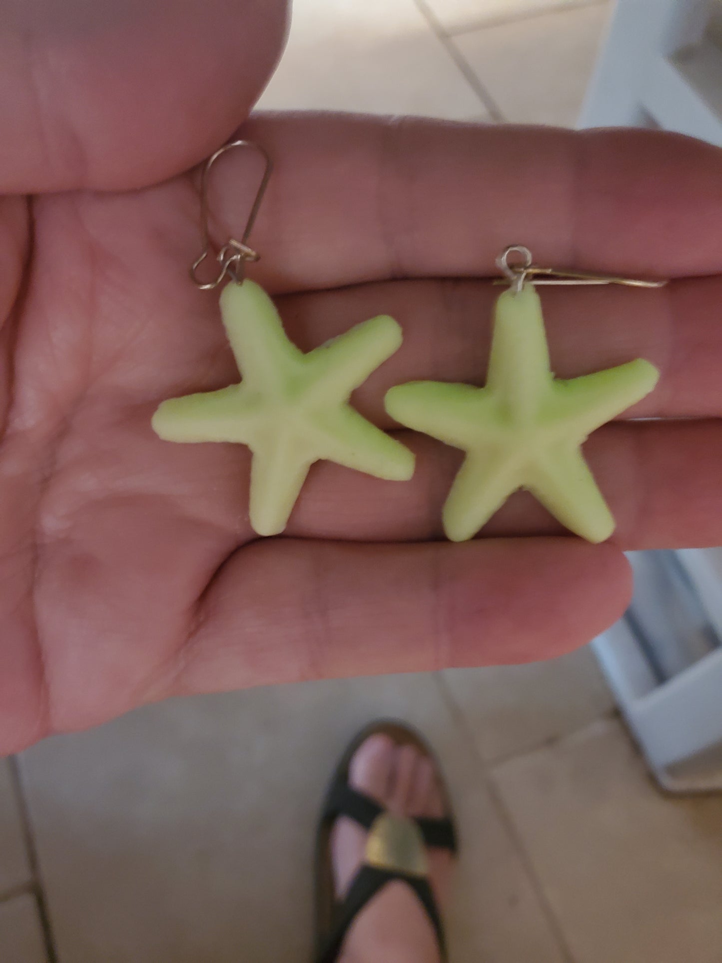 Glowing starfish earrings
