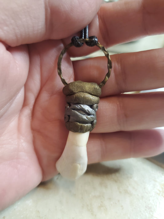 Buffalo tooth necklace
