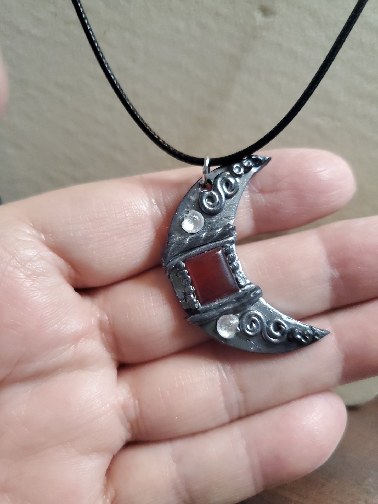 Red Jasper Moon necklace