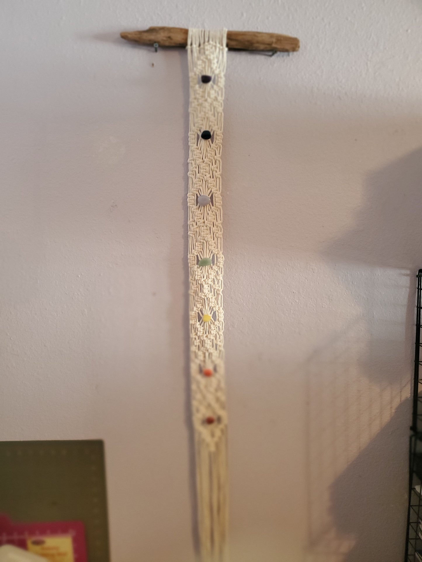 Handmade Chakra Macramé Wall Hanging – Boho Spiritual Home Decor