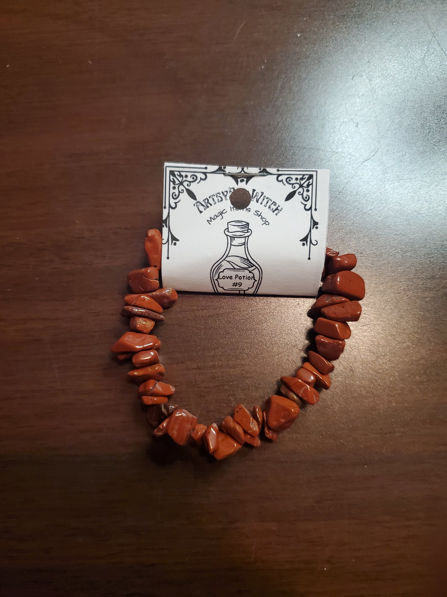 Goldstone chips stretch bracelet