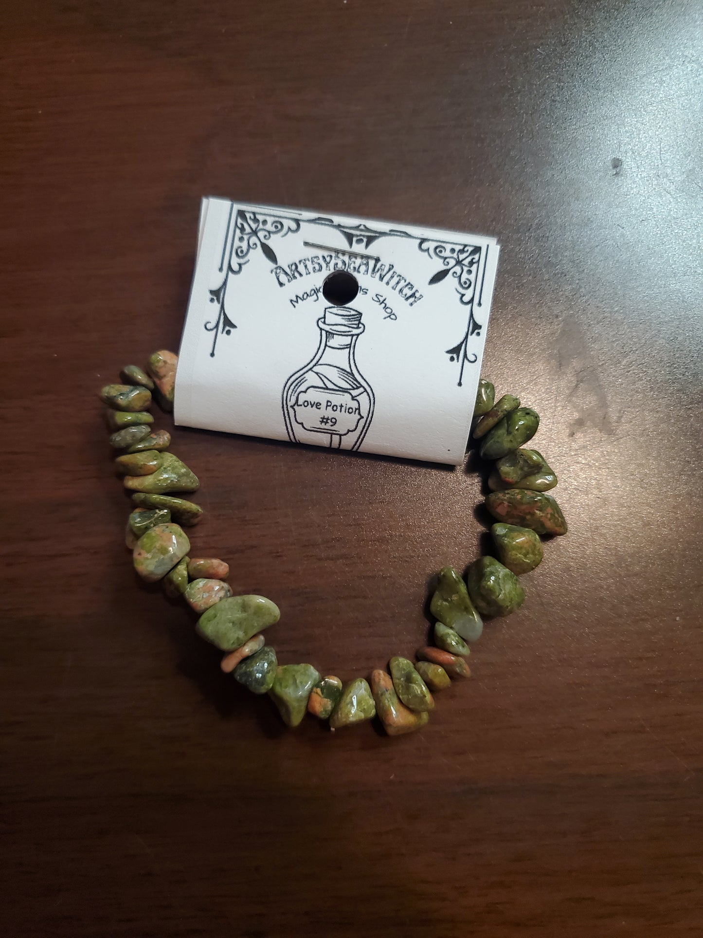 Unakite Chip Stretch Bracelet