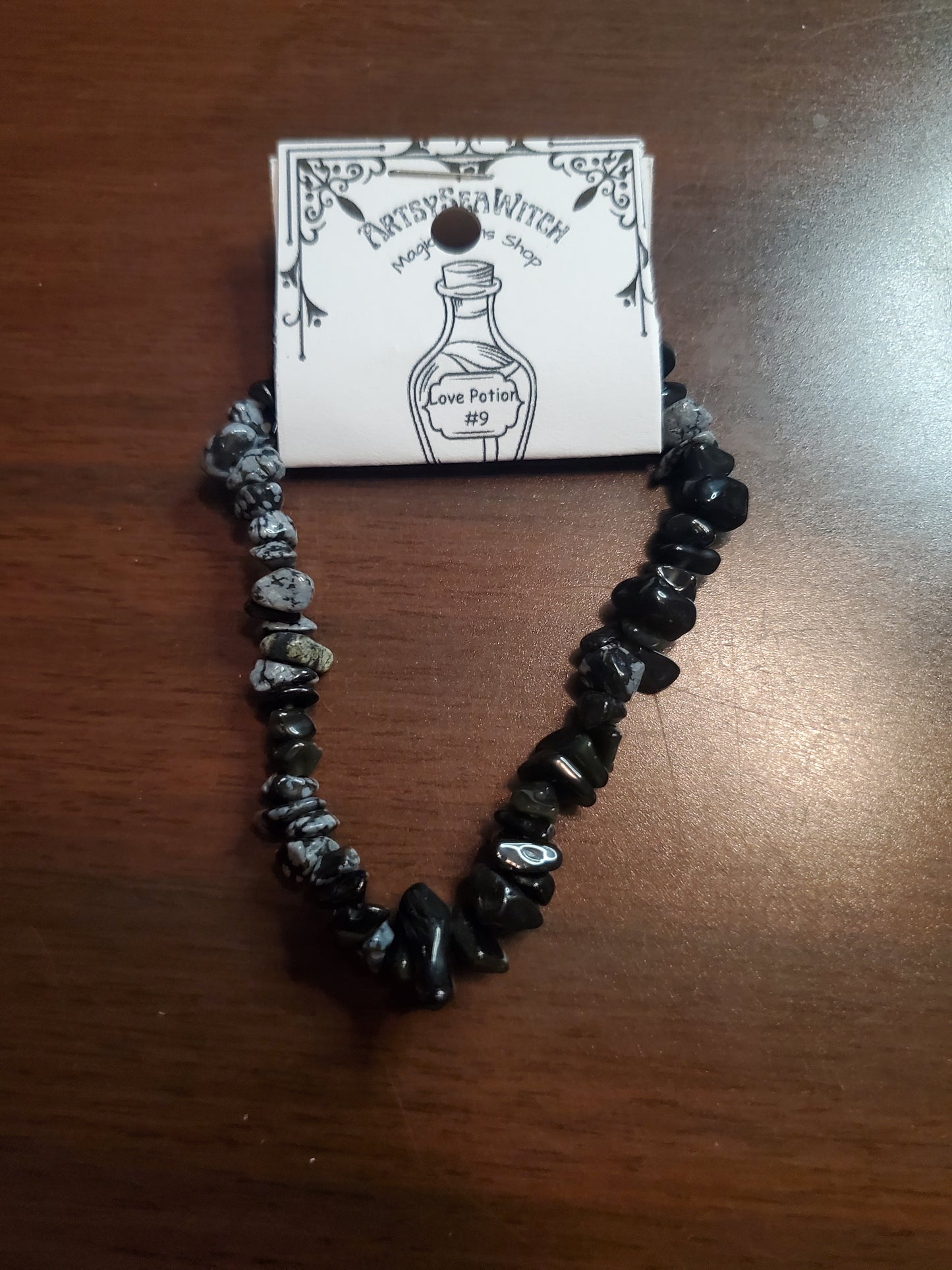 Snowflake Obsidian Bracelet