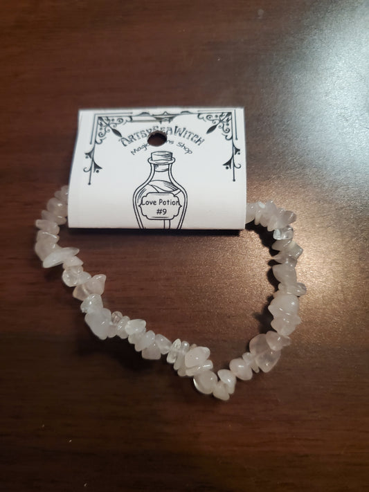 Rose Quartz Chip Bracelet