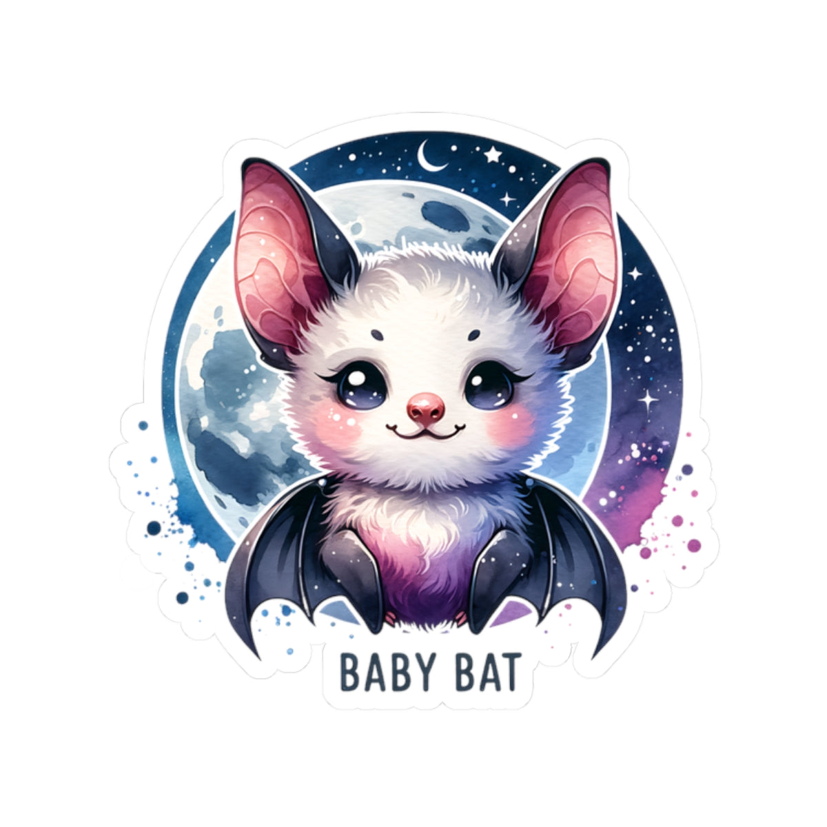 Adorable Baby Bat Sticker | Cute Bat Stickers for Decor, Planner, Laptop, Gifts, Halloween