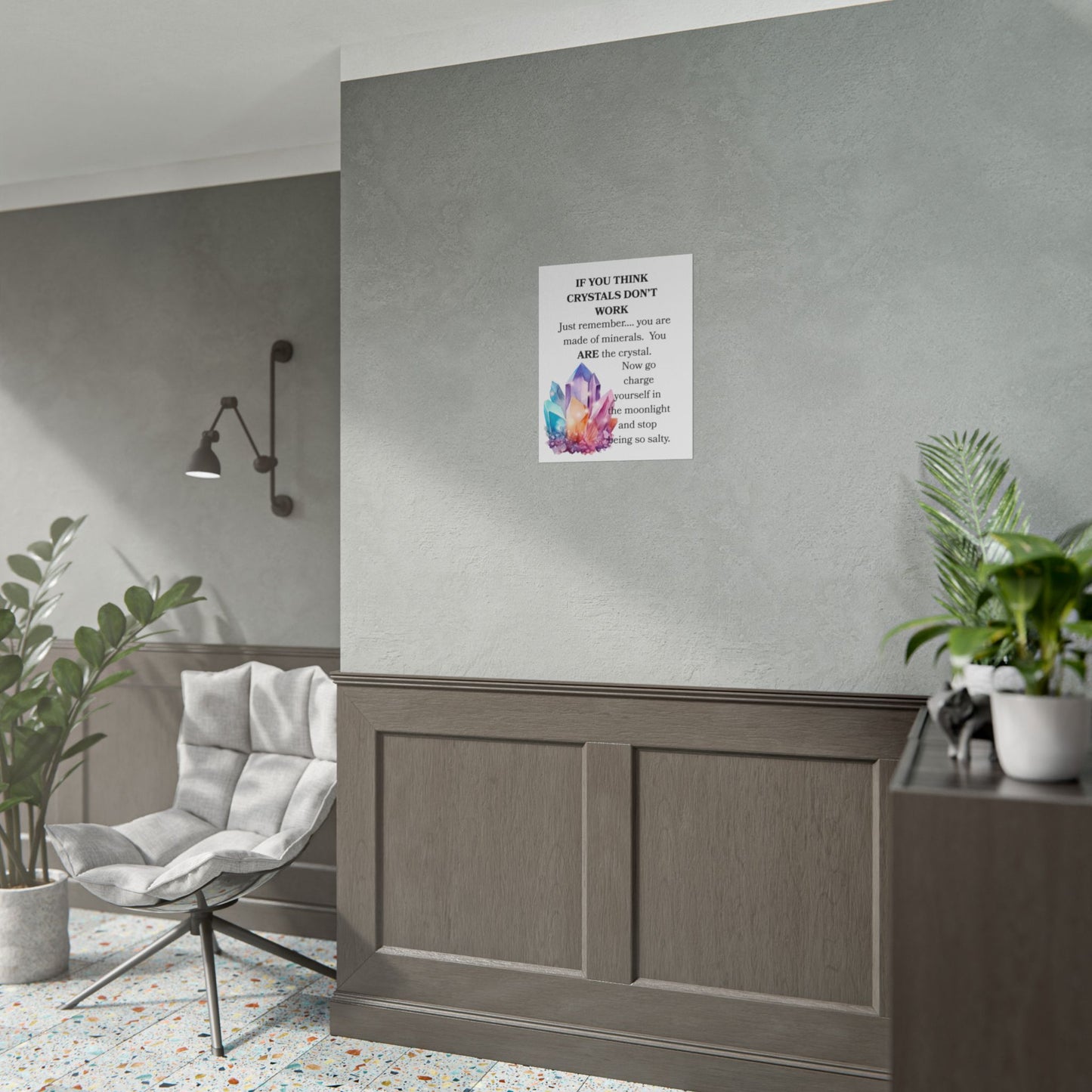 Crystal-Themed Wall Art Posters, Motivational Home Decor, Self-Care Gift, Boho Decor, Inspirational Wall Art