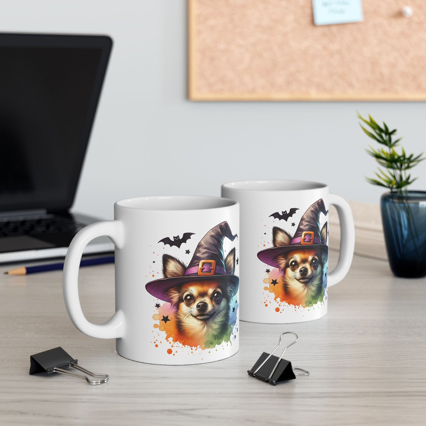 Charming Halloween Chihuahua Mug, Cute Dog Art, Dog Lover Gift, Halloween Decor, Pet Mug, Fall Celebration