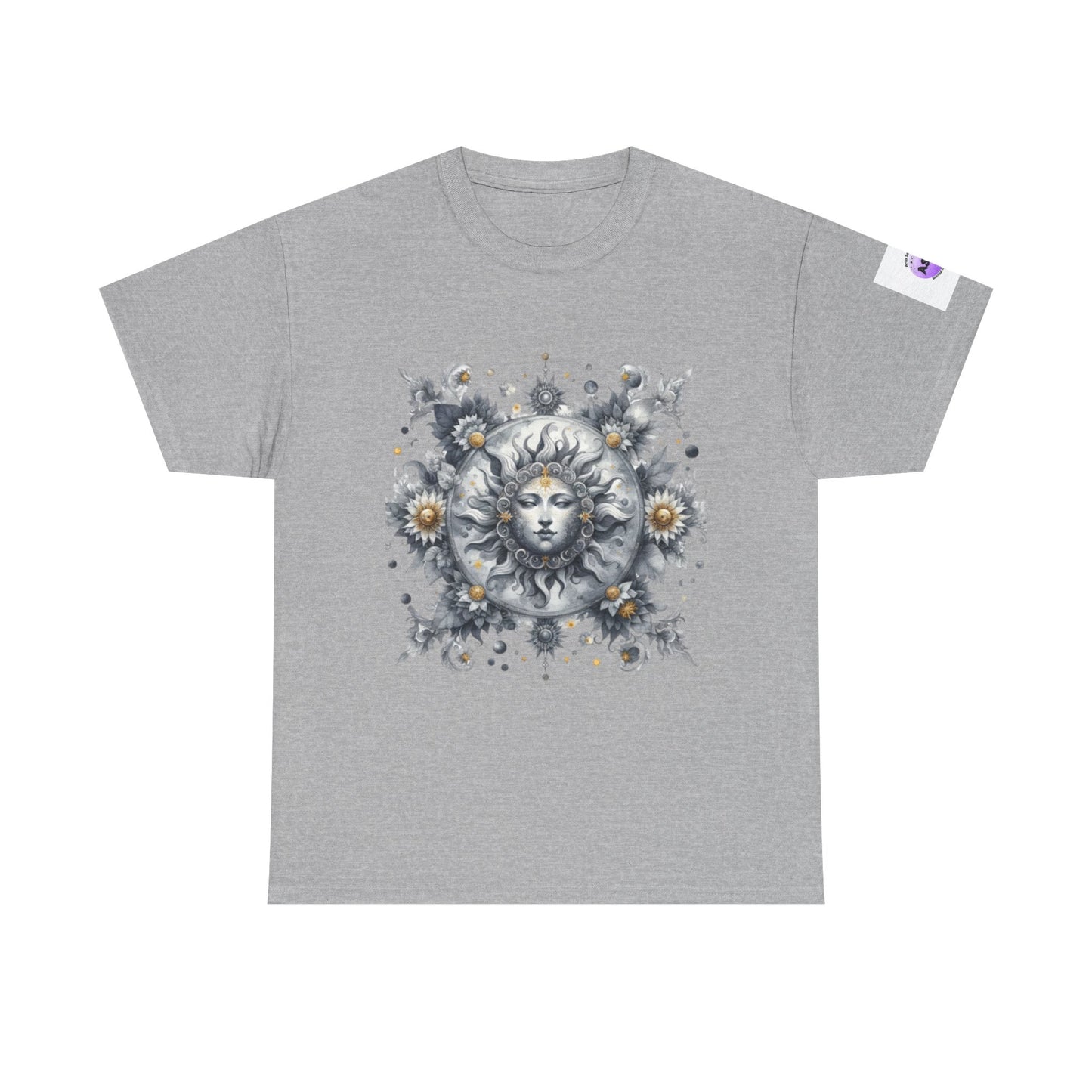 Bohemian Sun Graphic Tee, Unisex Heavy Cotton Tee, Summer Fashion, Festival Outfit, Unique Gift, Trendy Streetwear