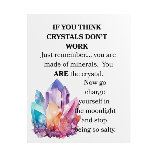 Crystal-Themed Wall Art Posters, Motivational Home Decor, Self-Care Gift, Boho Decor, Inspirational Wall Art