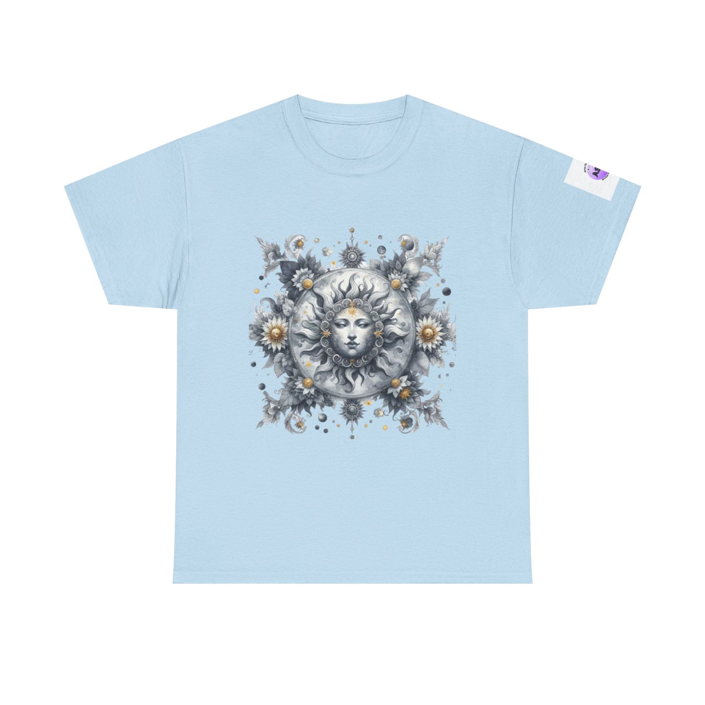 Bohemian Sun Graphic Tee, Unisex Heavy Cotton Tee, Summer Fashion, Festival Outfit, Unique Gift, Trendy Streetwear