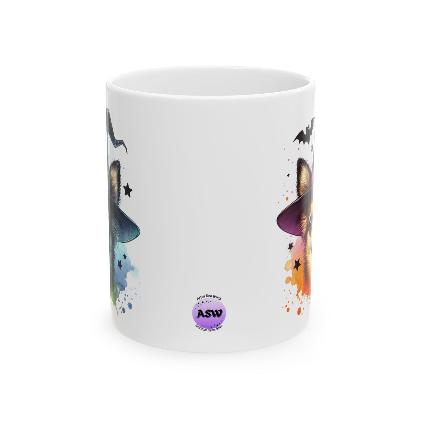 Charming Halloween Chihuahua Mug, Cute Dog Art, Dog Lover Gift, Halloween Decor, Pet Mug, Fall Celebration