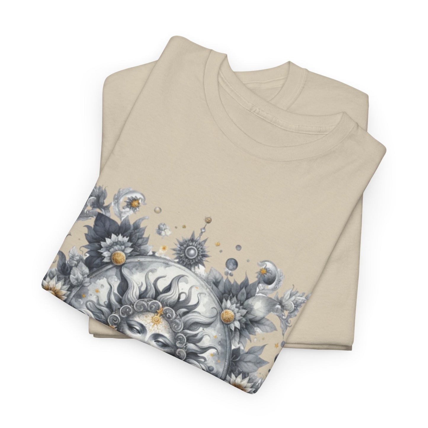 Bohemian Sun Graphic Tee, Unisex Heavy Cotton Tee, Summer Fashion, Festival Outfit, Unique Gift, Trendy Streetwear