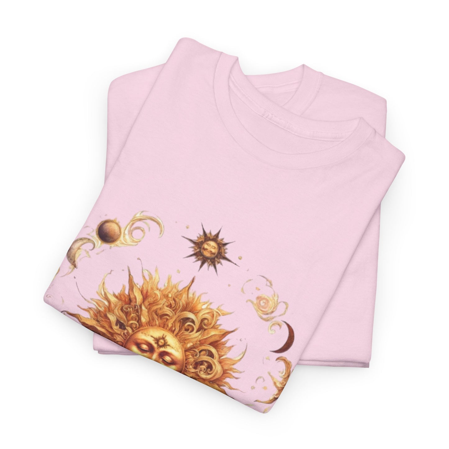 Celestial Sun Graphic Tee | Unisex Heavy Cotton T-Shirt, Astrology Gift, Casual Wear, Summer Outfit, Music Festival Top