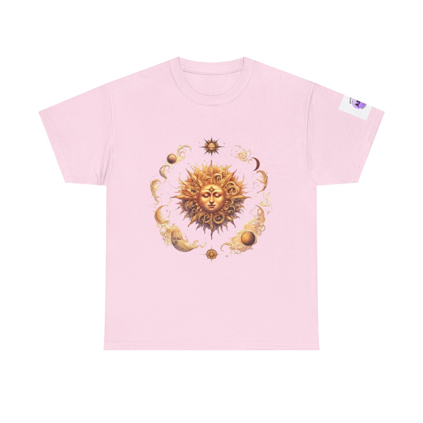 Celestial Sun Graphic Tee | Unisex Heavy Cotton T-Shirt, Astrology Gift, Casual Wear, Summer Outfit, Music Festival Top