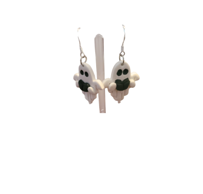 Handmade Ghost Reader Earrings – Spooky Book Lover Jewelry for Halloween & Beyond