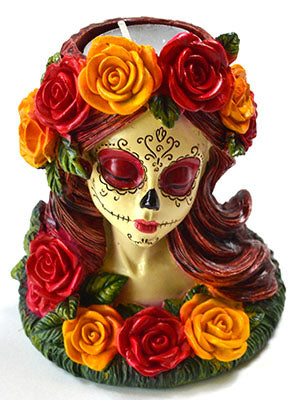 Day of the Dead candle holder
