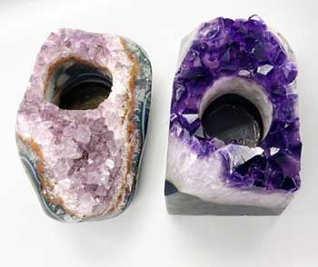 4-7" Amethyst tealight holder